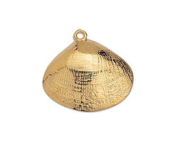 24K Gold (plated) Clam Focal 25x23mm