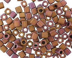TOHO Matte Mauve Mocha Cube 4mm Seed Bead