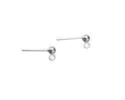 Amoracast Sterling Silver Ball w/ Loops Post Earring 3mm