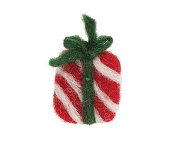 Felt Stripe Wrapped Christmas Present 26-30x33-38mm