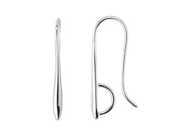 Silver (plated) Drip Earwire 12x26mm