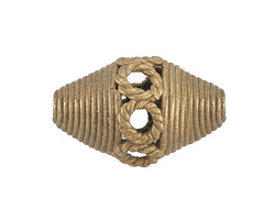 African Brass Rice w/ Roped Rings 28-32x18-19mm