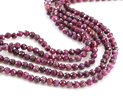 Ruby Faceted Round 4mm