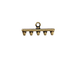 Cymbal Rozos V Antique Brass (plated) Ending for SuperDuo 20x8mm