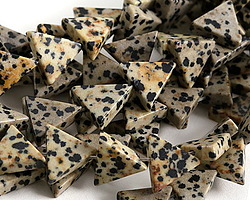 Dalmatian Jasper Triangle 12-13x13-15mm