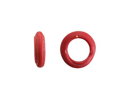 African Recycled Glass Matte Cranberry Dogon Mini Ring 10-14mm