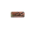 Mykonos Ceramic Iridescent Copper Patina Long Square Tube 17x6mm