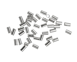 Beadalon Silver (plated) Crimp Tubes for 1.0mm Stretch Cord