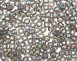 TOHO Transparent Rainbow Black Diamond Round 6/0 Seed Bead