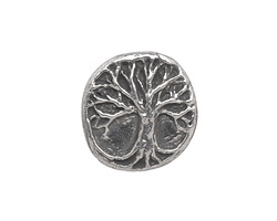 Green Girl Pewter Tree of Life Button 18mm