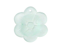 Seafoam Beach-Style Glass 6 Petal Flower 28mm