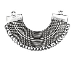 Antique Silver (plated) Rainbow Arch Focal Link 66x42mm