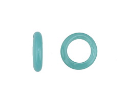 African Recycled Glass Green Turquoise Dogon Mini Ring 10-14mm
