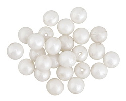 Czech Glass Luster Pearly White Round Druk 6mm