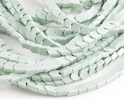 Sweet Mint Agate Chevron 6x4mm
