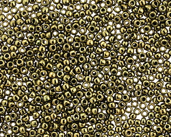 TOHO Gold Lustered Dark Antique Bronze Round 11/0 Seed Bead