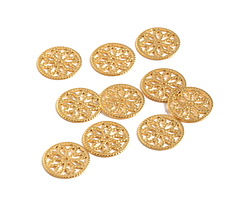 Gold (plated) Daisy Openwork Focal Link 10mm