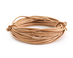 Natural Round Leather Cord 1.5mm, 16 feet