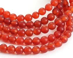 Carnelian (matte-light) Round 8mm
