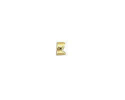 Gold (Plated) Enamel Chevron End Bead 4x5mm