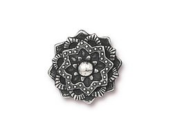 TierraCast Antique Pewter (plated) Mandala Button 16.5mm