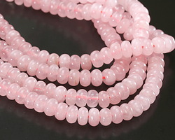 Rose Quartz Rondelle 5x8mm