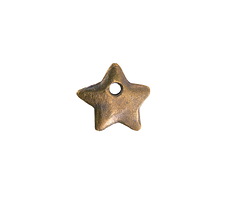 Mykonos Antique Brass (plated) Star Charm 14x12mm