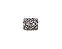 Mykonos Antique Silver (plated) Floral Ornate Rectangle 11x9.5mm