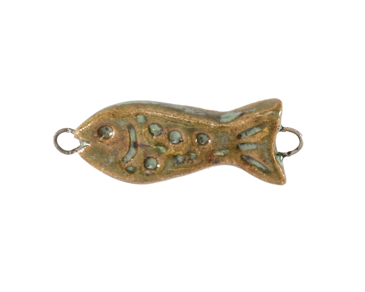 Gaea Ceramic Fern Fish Focal Link 10-11x31-33mm
