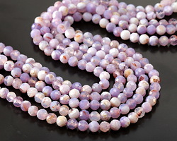 Flower Lavender Moon Quartz Microfaceted Round 5mm
