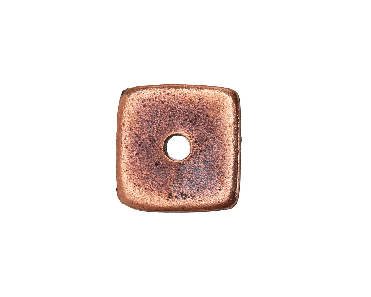 Mykonos Antique Copper (plated) Rounded Square Heishi 16mm