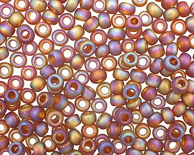 TOHO Transparent Rainbow Frosted Smoky Topaz Round 6/0 Seed Bead