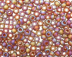 TOHO Transparent Rainbow Frosted Smoky Topaz Round 6/0 Seed Bead