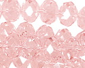 Light Rose Crystal Faceted Rondelle 14mm