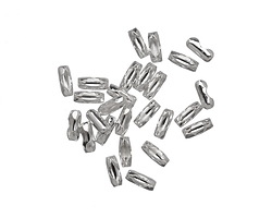 Silver (plated) Ball Chain Clasp 1.5mm