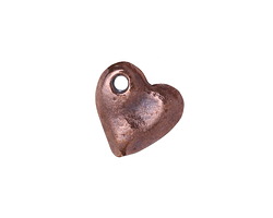 Mykonos Antique Copper (plated) Angled Heart Drop 15mm