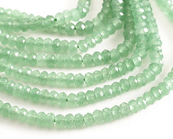 Green Aventurine Faceted Rondelle 4mm