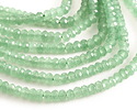 Green Aventurine Faceted Rondelle 4mm