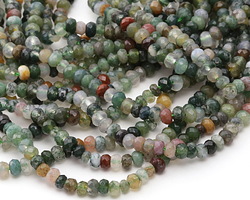 Fancy Jasper Faceted Rondelle 2x4mm