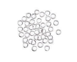 Silver (Plated) Round Jump Ring 3mm, 22 Gauge