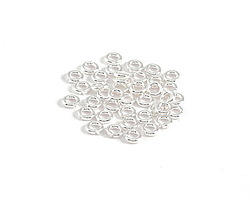 Silver (plated) Round Jump Ring 4mm, 18 gauge