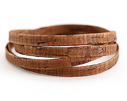 Dark Brown Cork Cord Flat 5mm