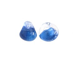 Unicorne Beads Glass Sky Blue Teardrop 9-10mm