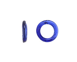 African Recycled Glass Dark Sapphire Dogon Mini Ring 10-14mm