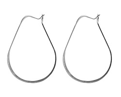 Nunn Design Sterling Silver (plated) Small Oval Hoop Earwire 26x37mm