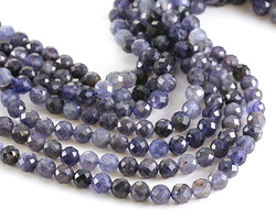 Iolite (A) Faceted Round 6mm Beads