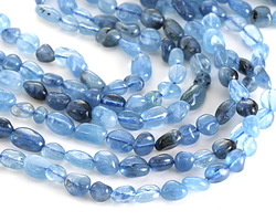 Aquamarine (A - multi blue) Small Tumbled Nugget 7-10x4-6mm