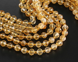 Citrine (A) Microfaceted Rondelle 5x6mm