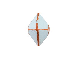 Mykonos Pueblo Ceramic Arctic Blue Octahedron Bead 13x15mm