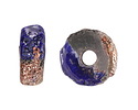 Mykonos Ceramic Raku Metallic Midnight Textured Donut 10x26mm
